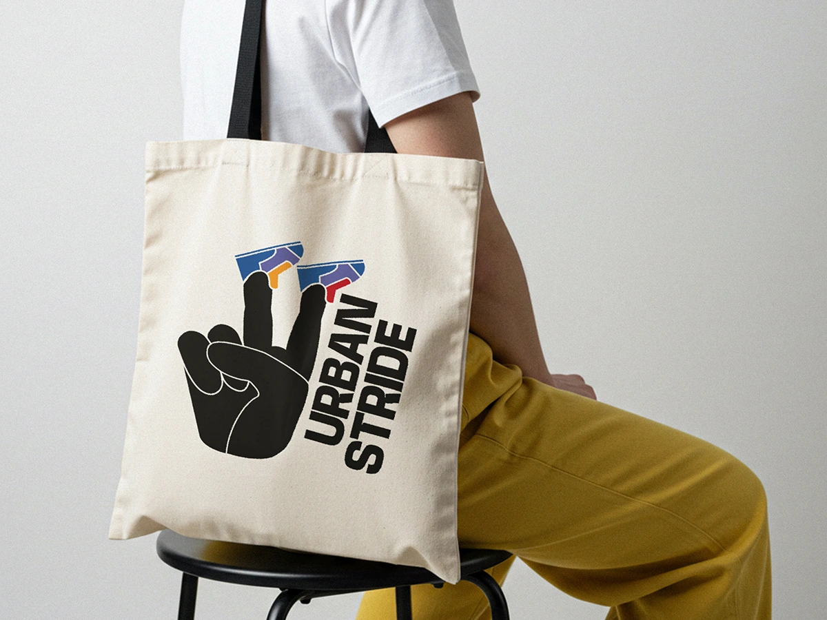 Logotype Urban Stride sur totebag